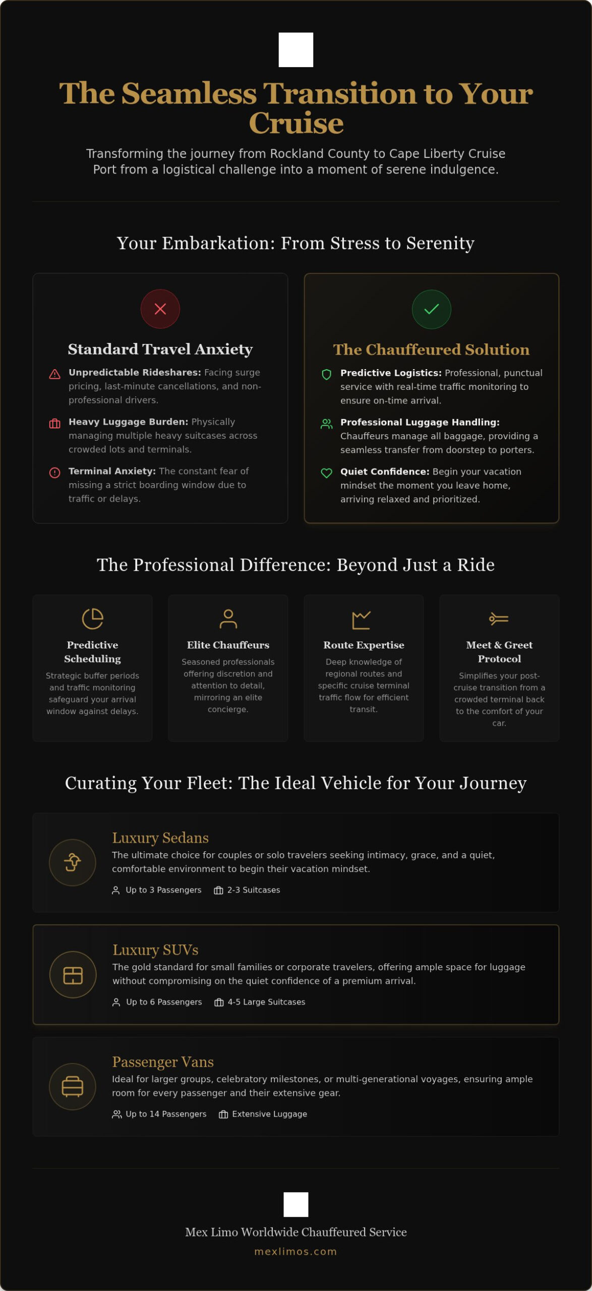 Premier Car Service from Rockland County to Cape Liberty Cruise Port